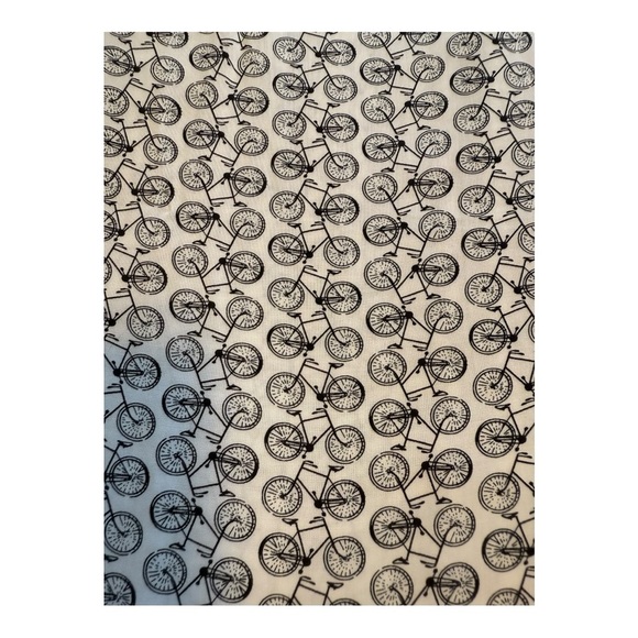 Jane & Delancey White & Black Bicycle Print Short Sleeve Button Down Blouse - XL - Picture 5 of 10